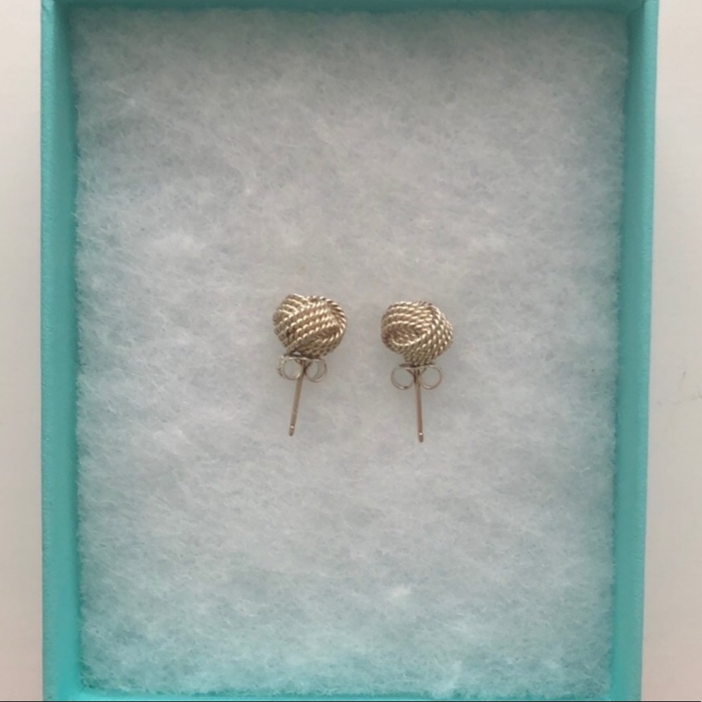 TIFFANY & CO. Sterling Silver Twist Knot Earings